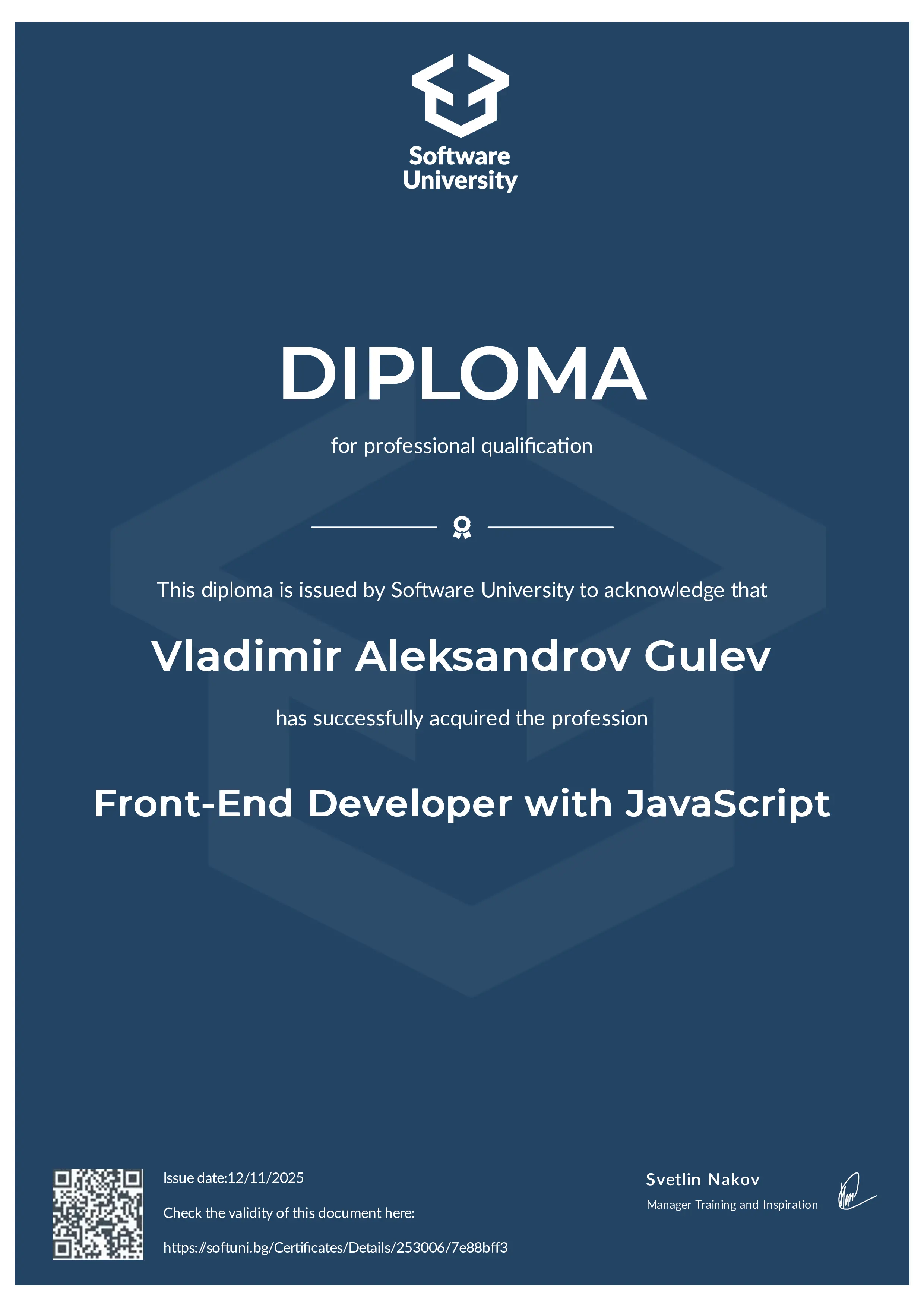 Photo of certificate 3